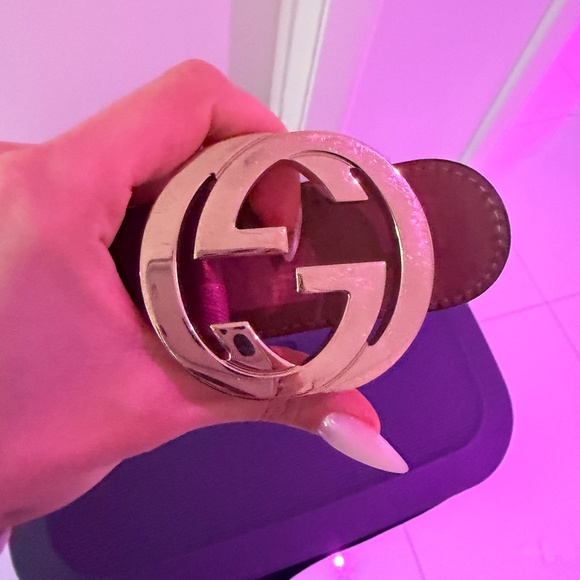 Pink Gucci GG Belt - Picture 2 of 9